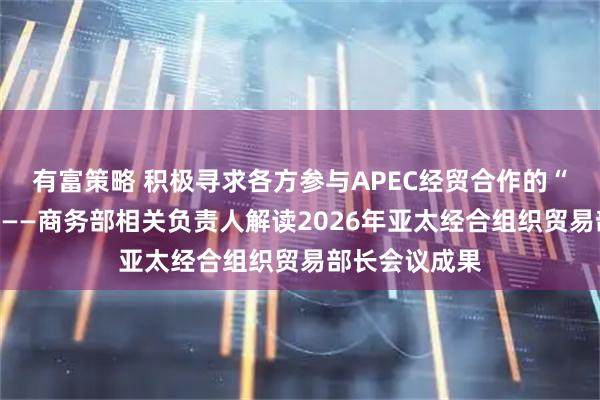 有富策略 积极寻求各方参与APEC经贸合作的“最大公约数”——商务部相关负责人解读2026年亚太经合组织贸易部长会议成果